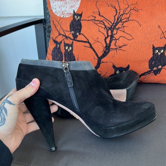 Auth. Prada Heeled Suede Booties! - Picture 9 of 13